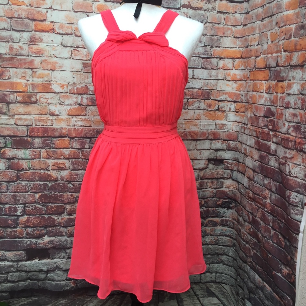 💰3 👚for $17 Ark&Co prom party 🎉 dress chiffon Sz lg coral - Picture 4 of 8